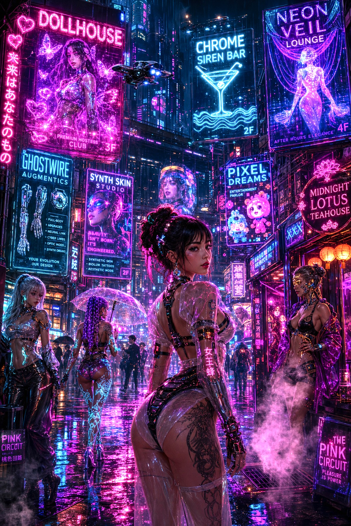 Rainfall Protocol | Cyberpunk Girls Tee