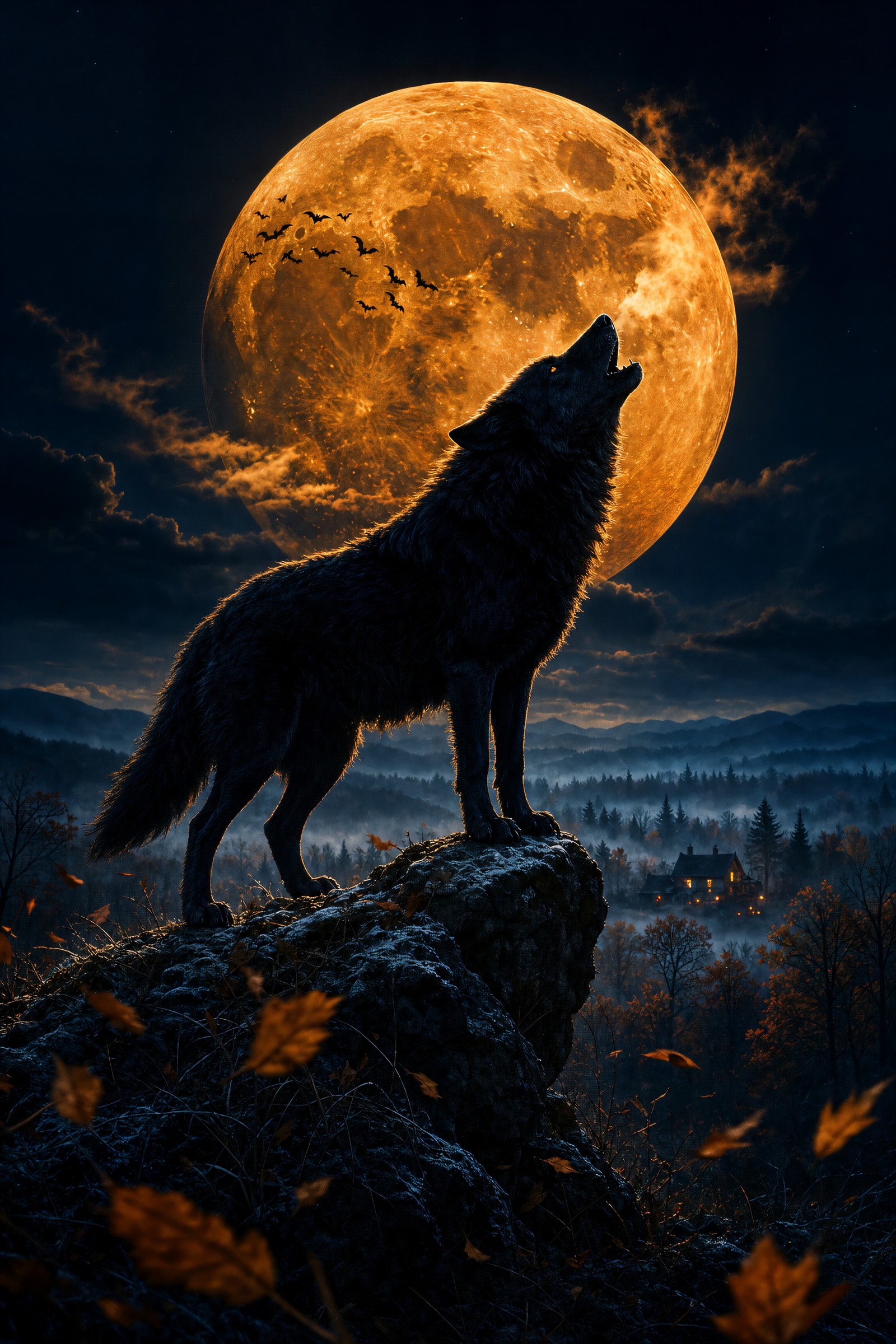 Harvest Howl | Halloween Canvas