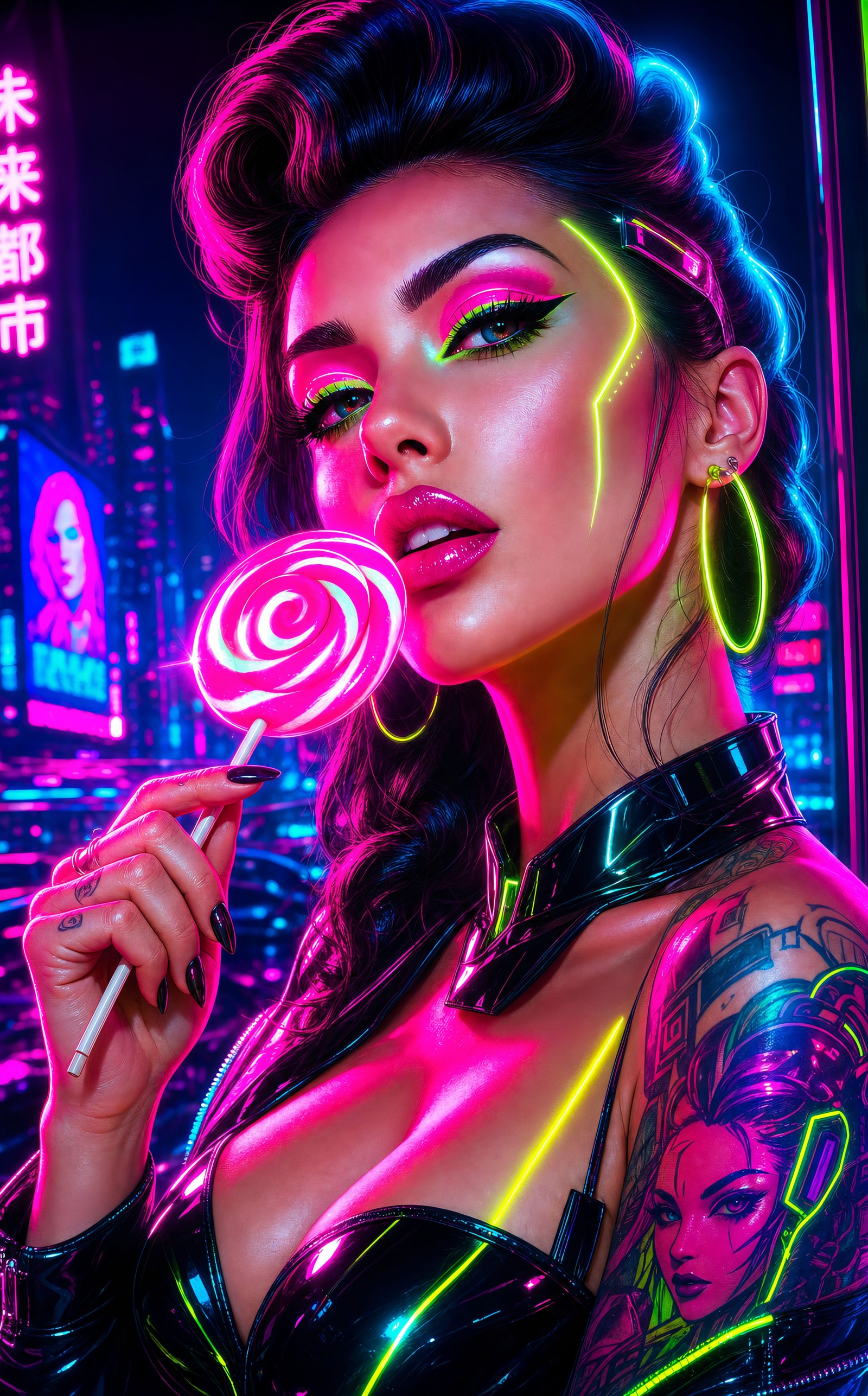 Neon Lollipop | Hand Towel