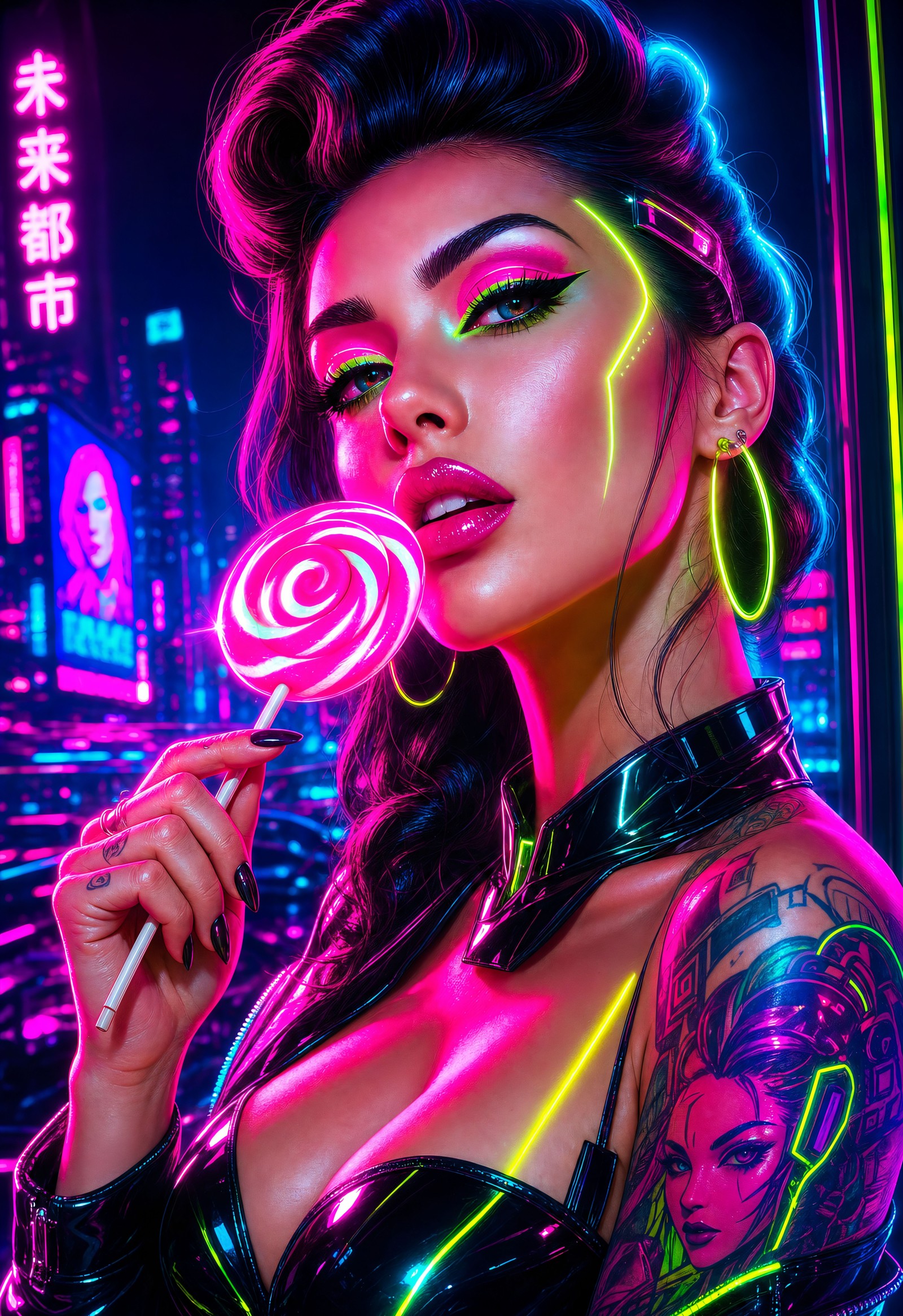 Neon Lollipop | Golf Towel