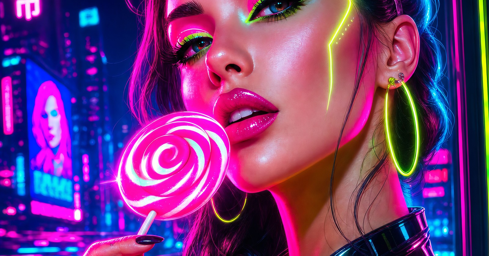 Neon Lollipop | Beach Towel