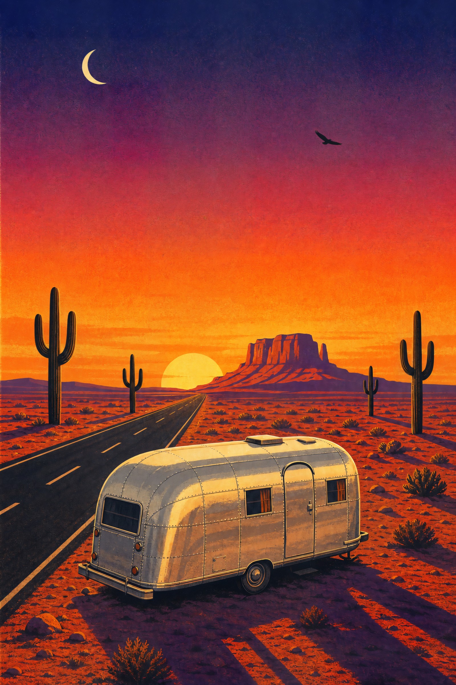 Desert Highway Airstream | Framed Poster