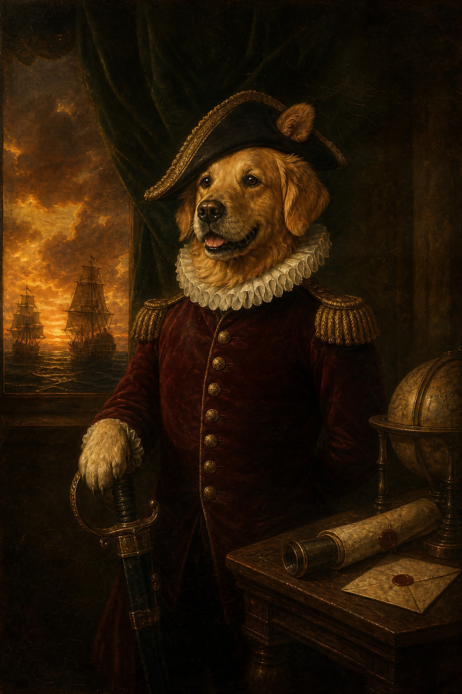 Regal Pet Portrait | Framed Poster