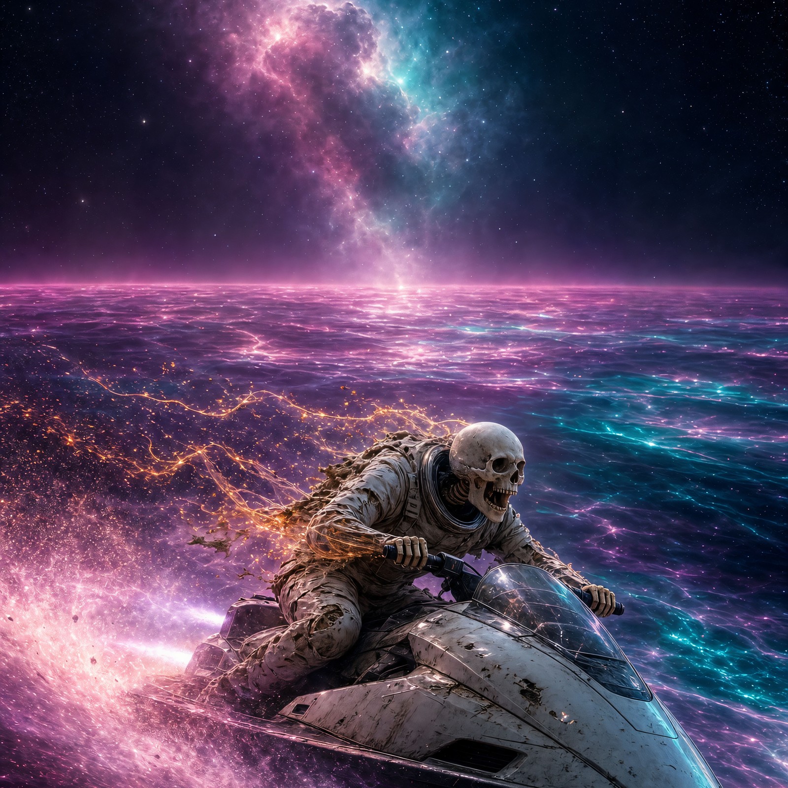 Jet Ski Nebula Ocean | Sticker