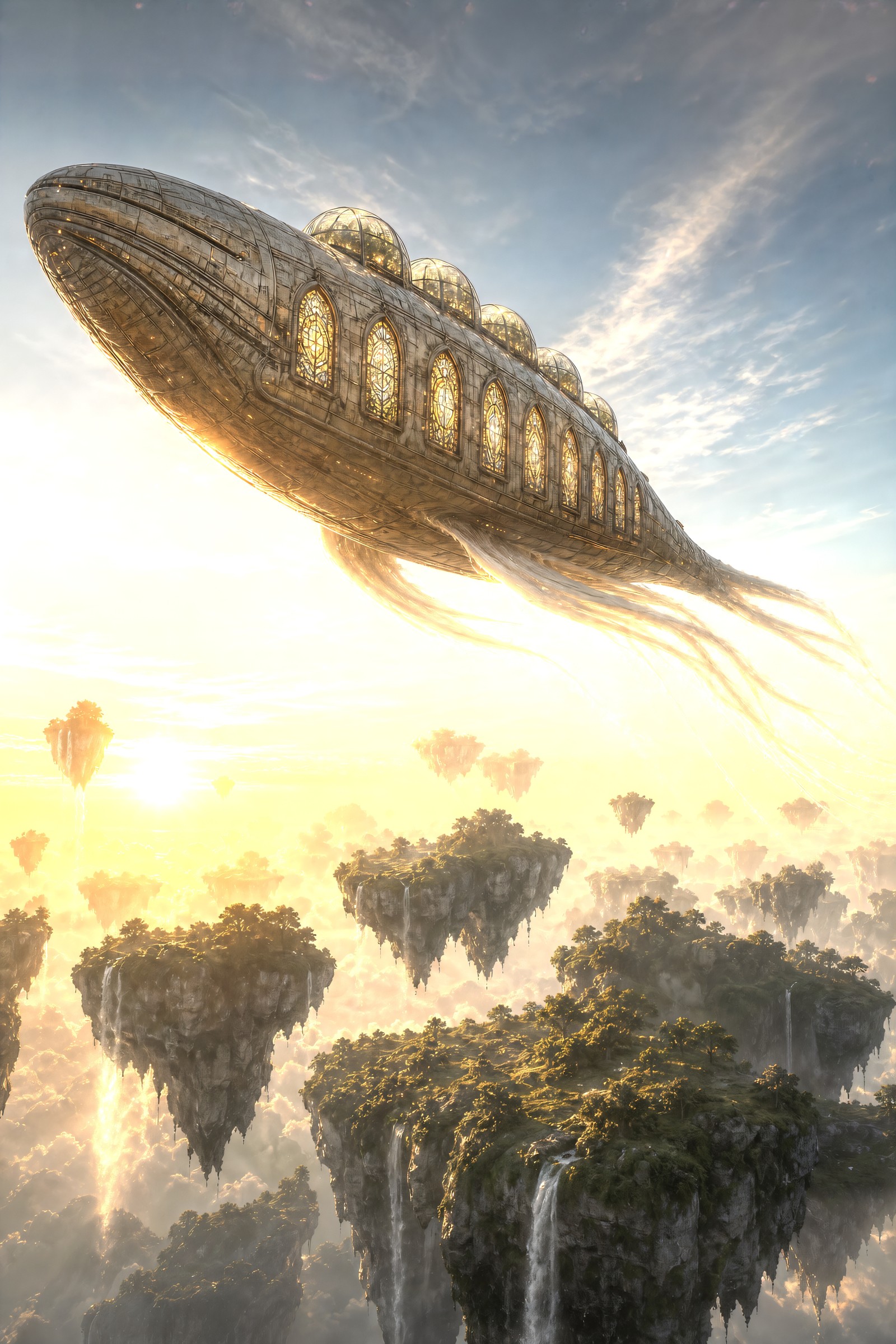 Sky Whale Colony Ship | Blanket