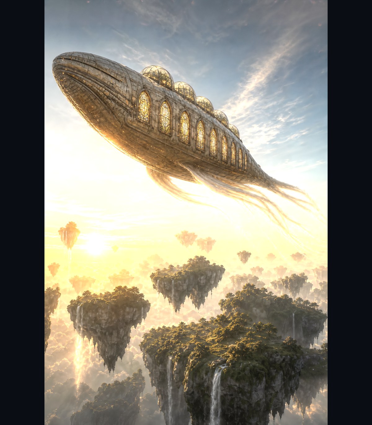 Sky Whale Colony Ship | Tee
