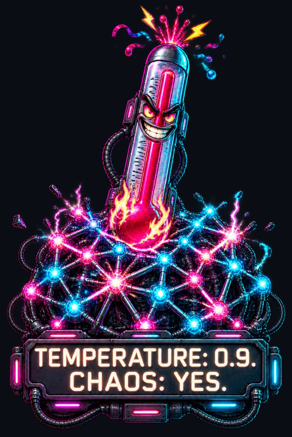 Temperature: 0.9. Chaos: Yes. Tee