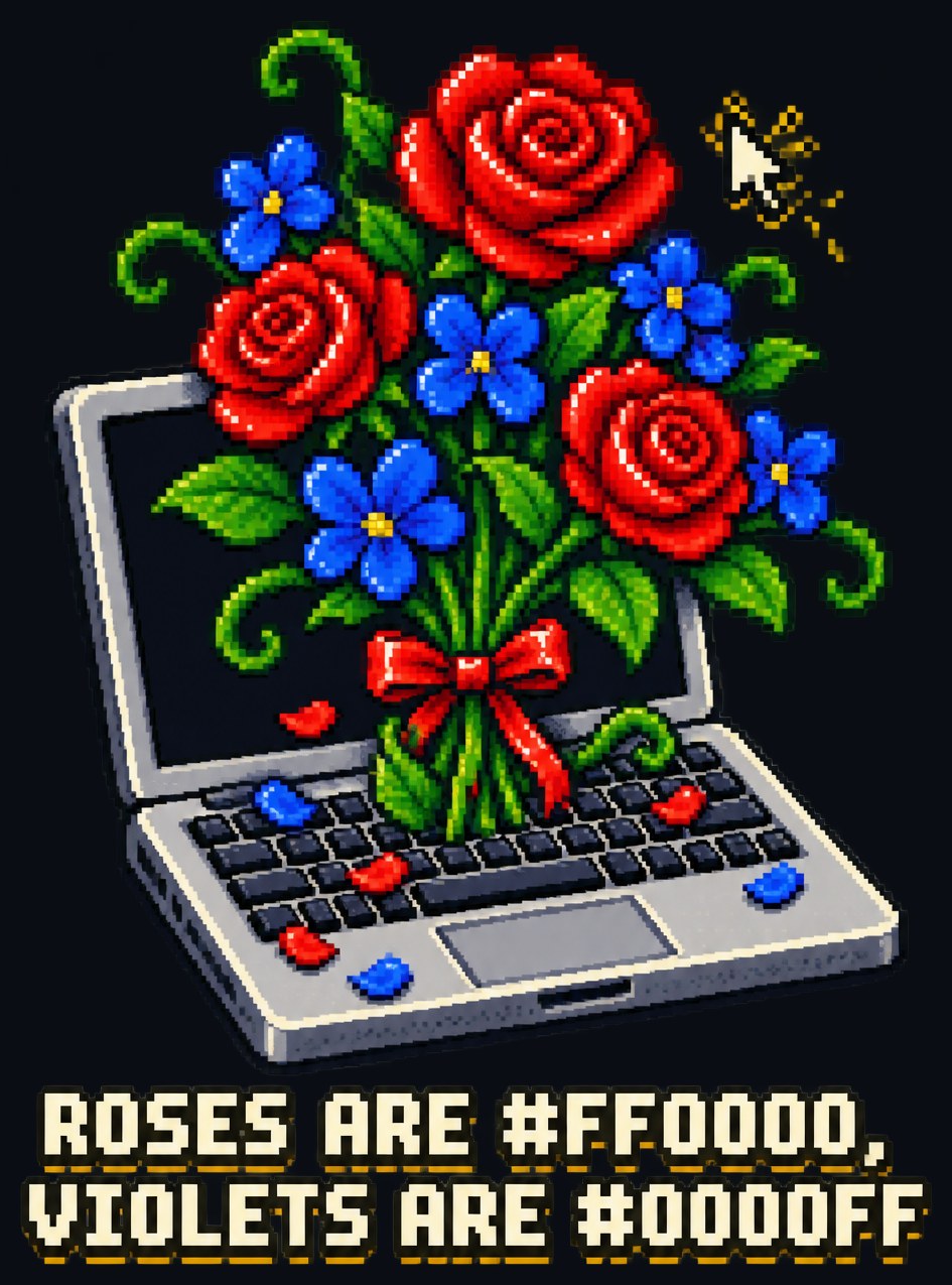 Roses Are #FF0000, Violets Are #0000FF Tee