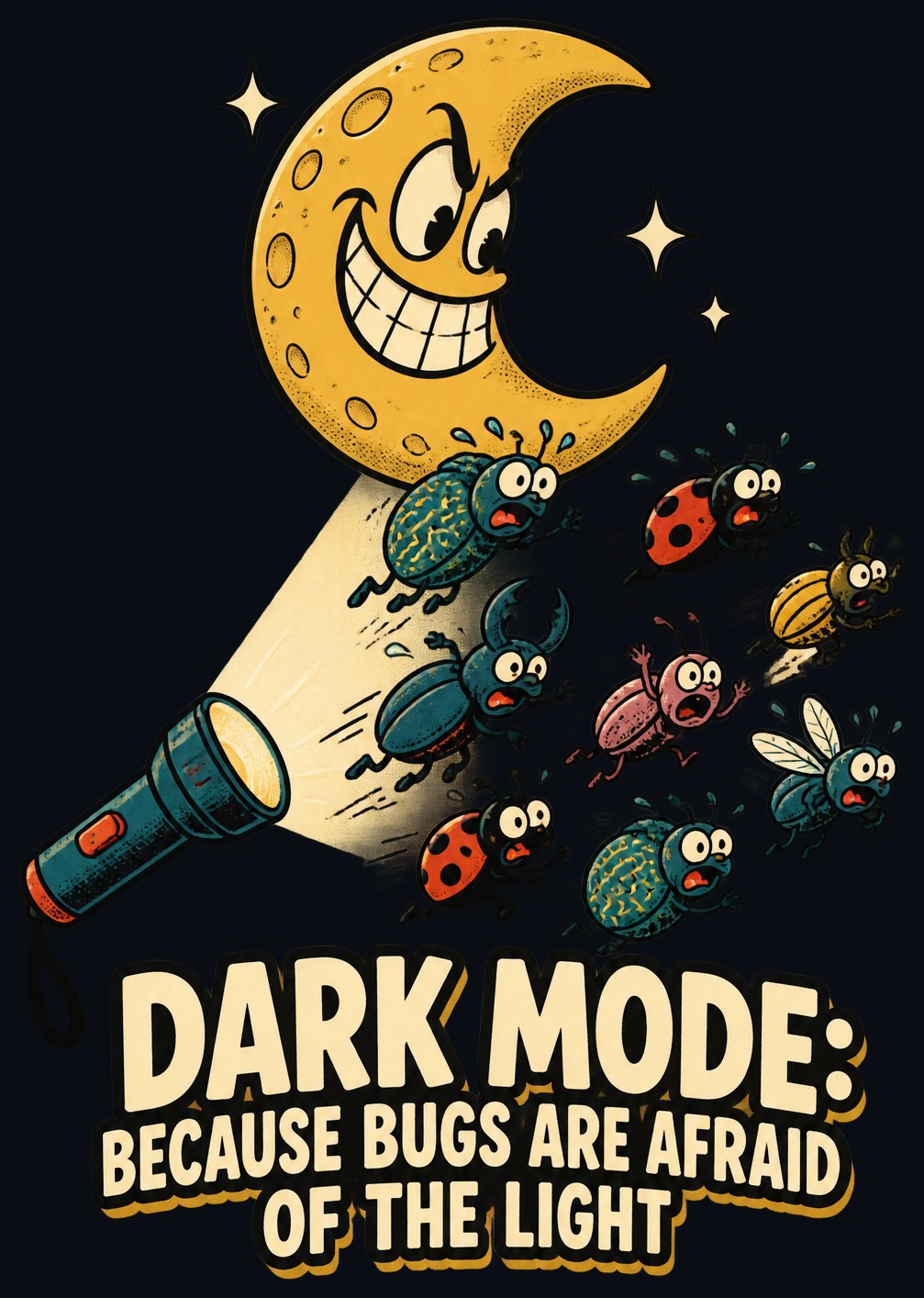 Dark Mode: Because Bugs Are Afraid of the Light Tee