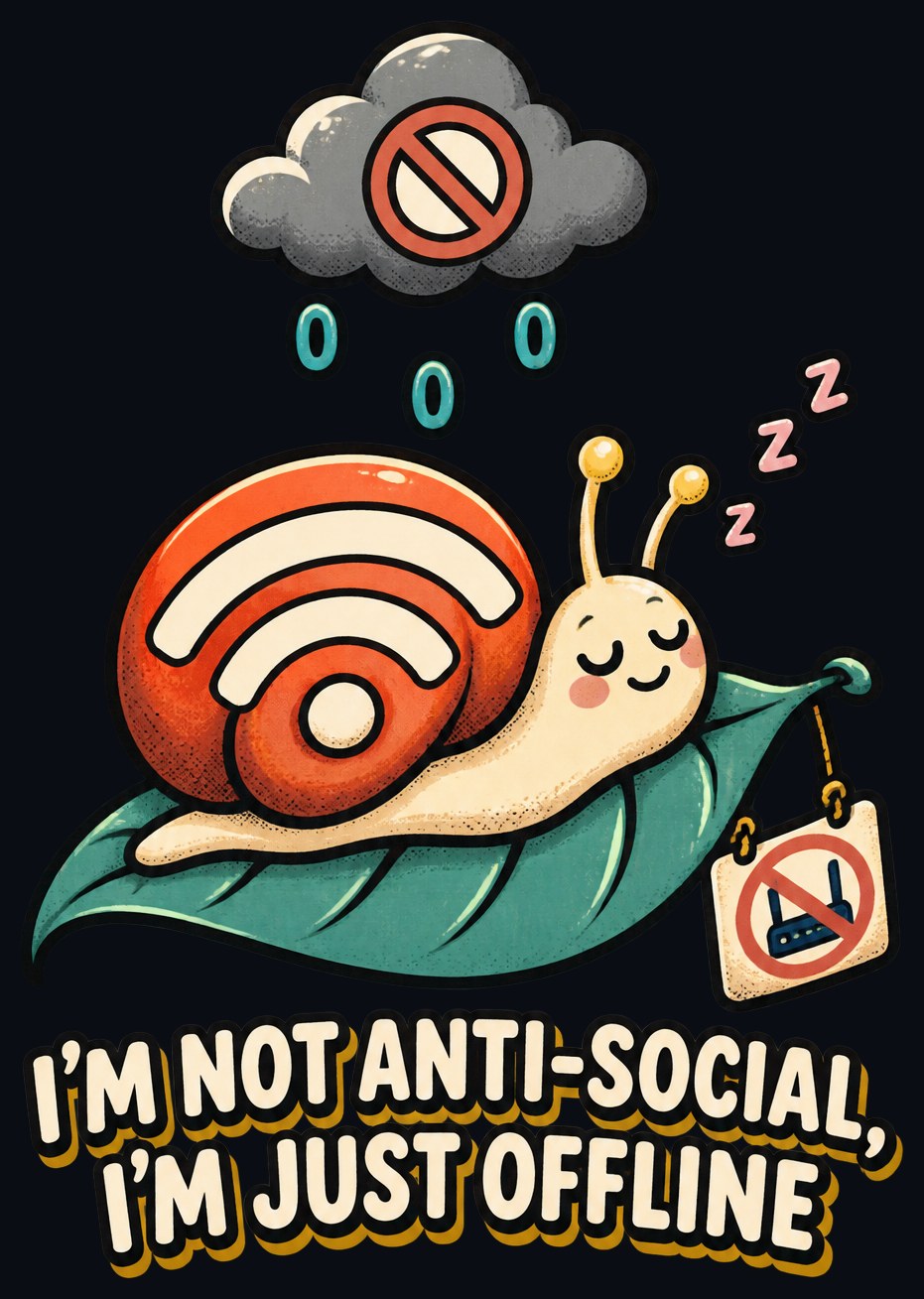 I'm Not Anti-Social, I'm Just Offline Tee