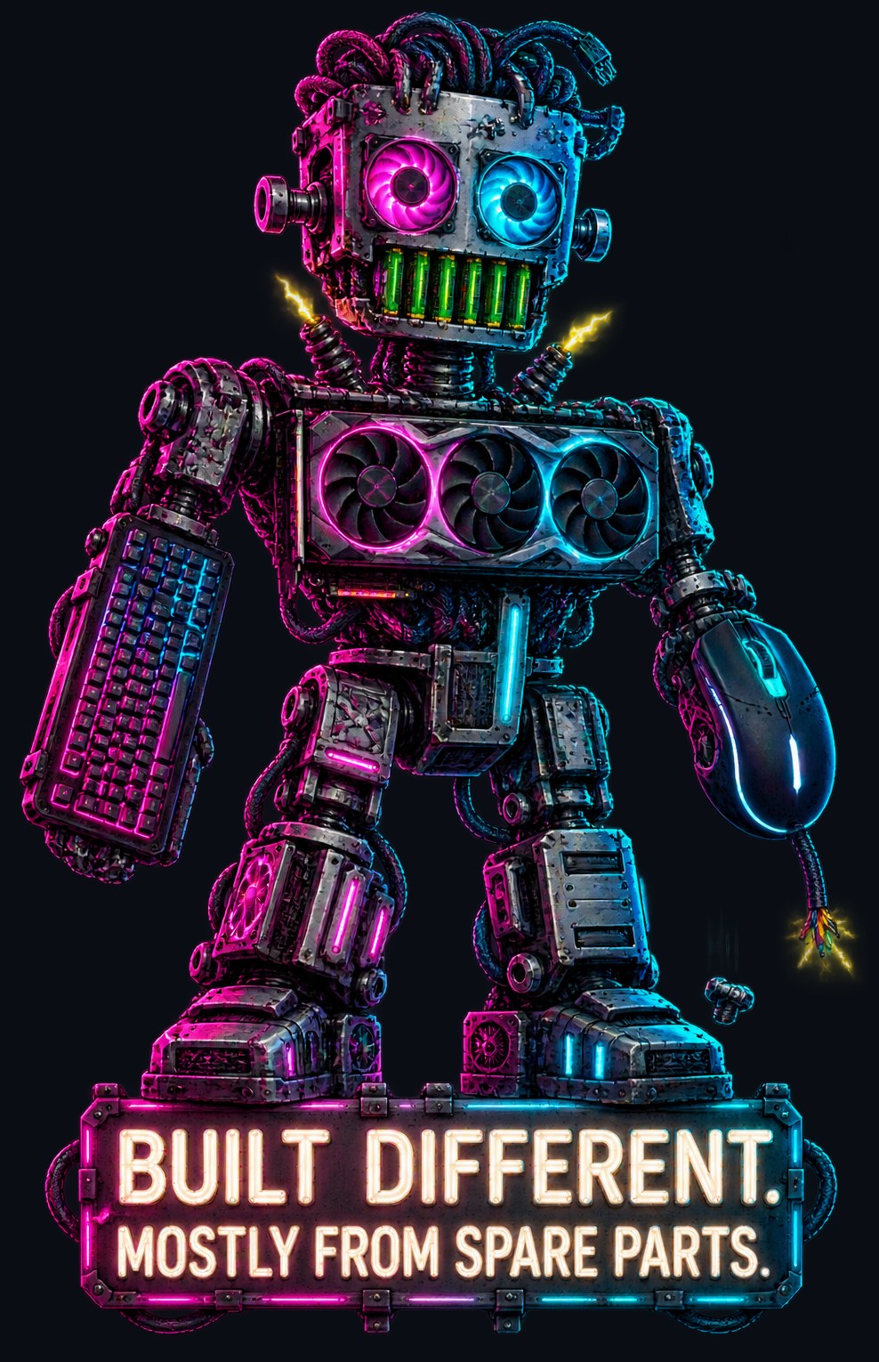 Built Different. Mostly From Spare Parts. Tee
