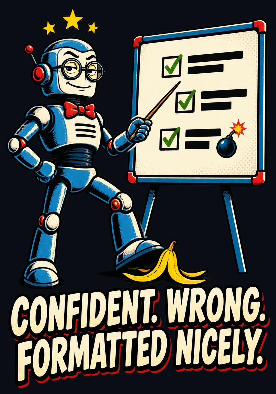 Confident. Wrong. Formatted Nicely. Tee