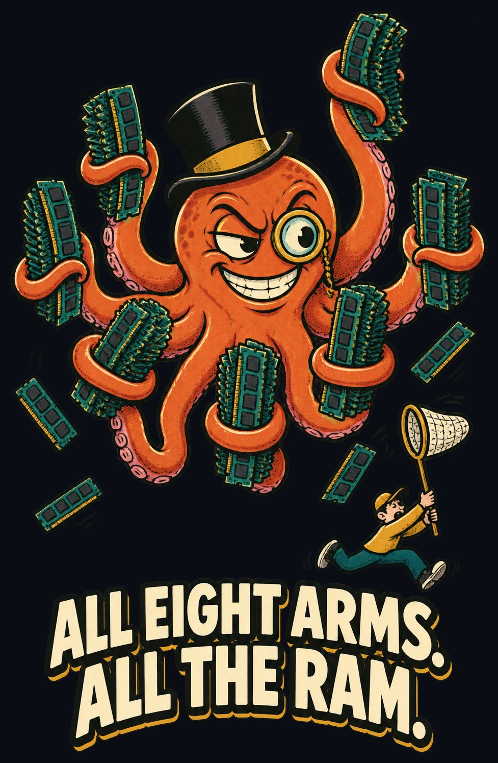 All Eight Arms. All the RAM. Tee